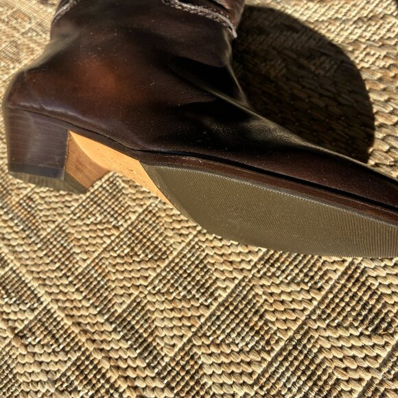 Botticelli 80s Dark Brown Leather Knee-High Boots Size 6.5 - Picture 9 of 16